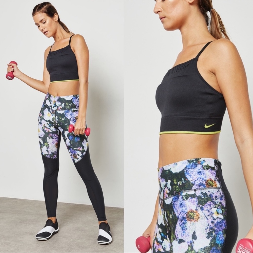 Nike Dri Fit "Legendary" Floral Print Leggings Size Small